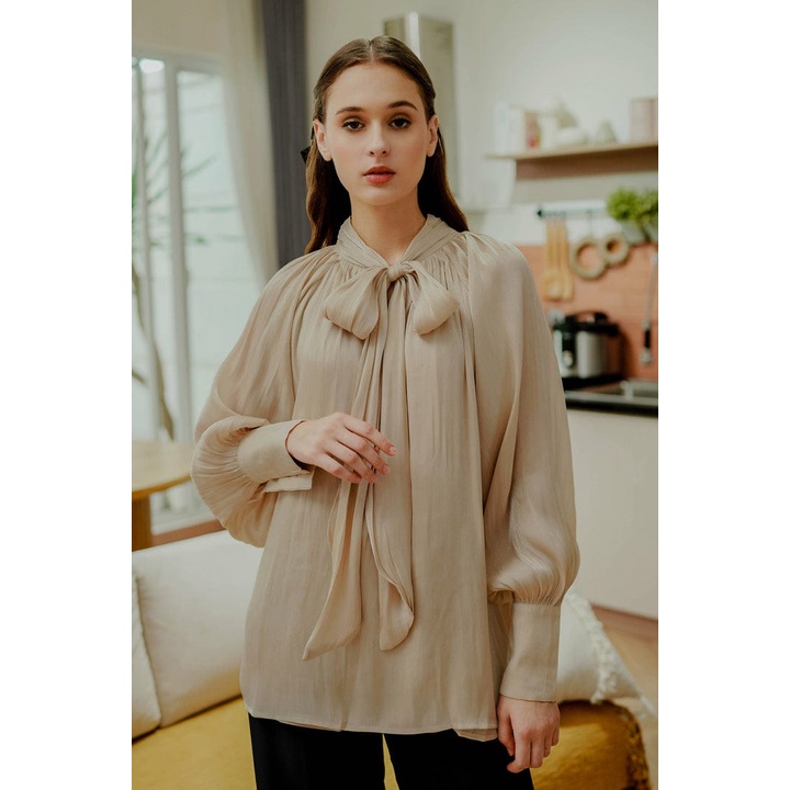 MARIE TIE BLOUSE - BENANG JARUM