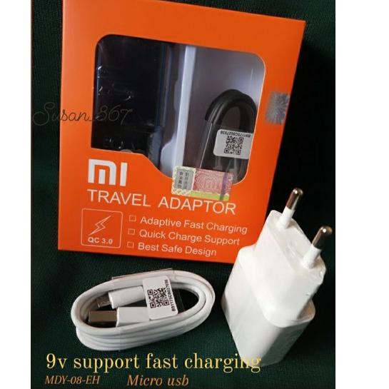 Chekout CHARGER REDMI 6 6A NOTE 5 4X 4A NOTE 4X 5A MDY08EH ORI MICRO 9V QUALCOMM FAST CHARGING origi