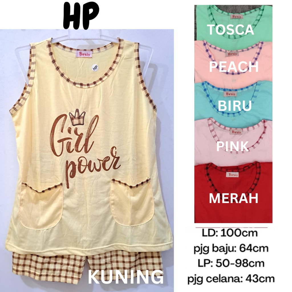 BAJU TIDUR WANITA BERIS HP STANDAR setelan yukensi bahan kaos