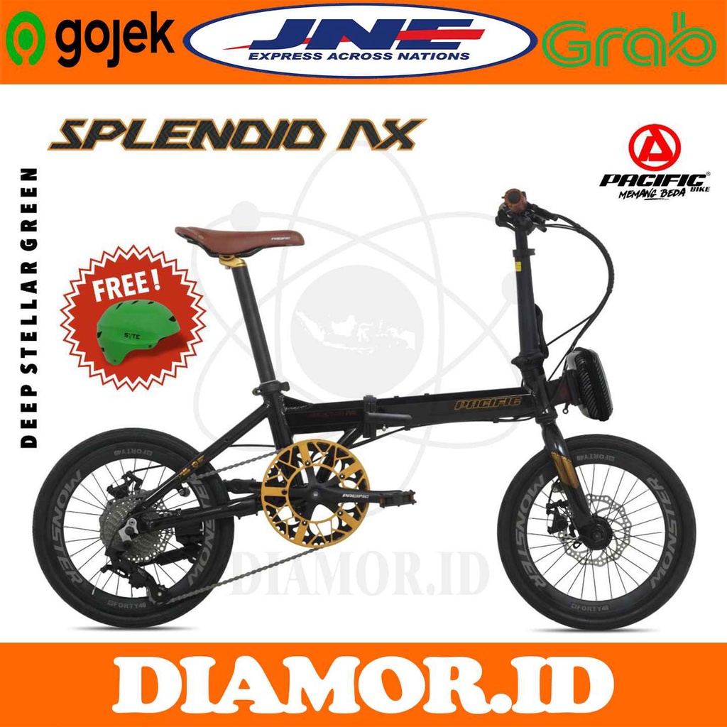 Sepeda Lipat 16 Inch PACIFIC SPLENDID AX Alloy 18 Speed