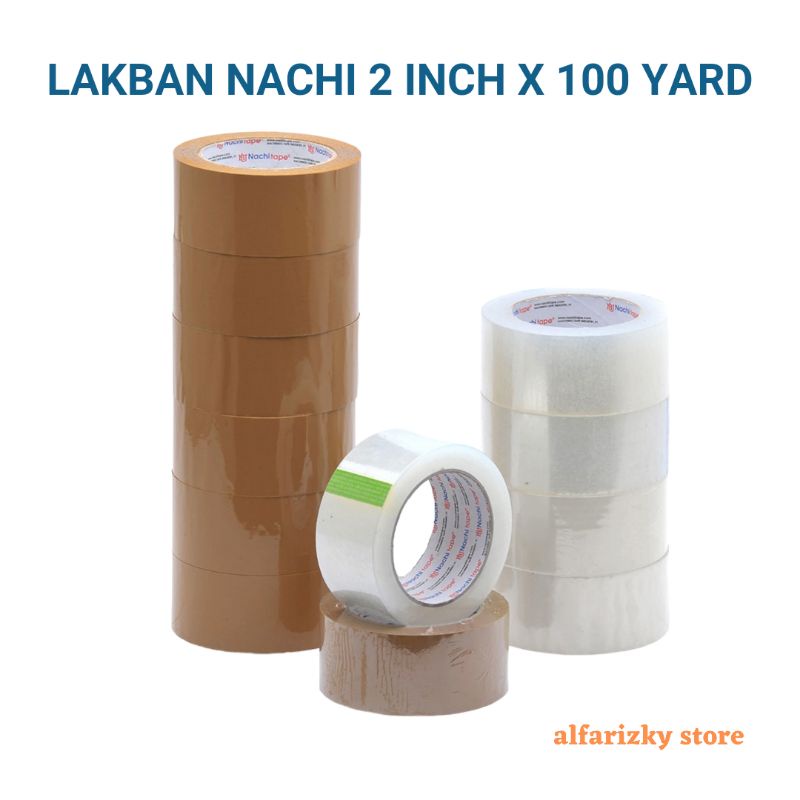 

Lakban Nachi Bening Coklat 2 Inch / 48 MM x 100 Yard