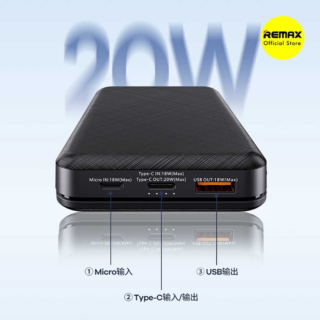 Power Bank Remax Renen 16000mAh Fast Charging PD+QC 20W+18W Dual Port RPP-322
