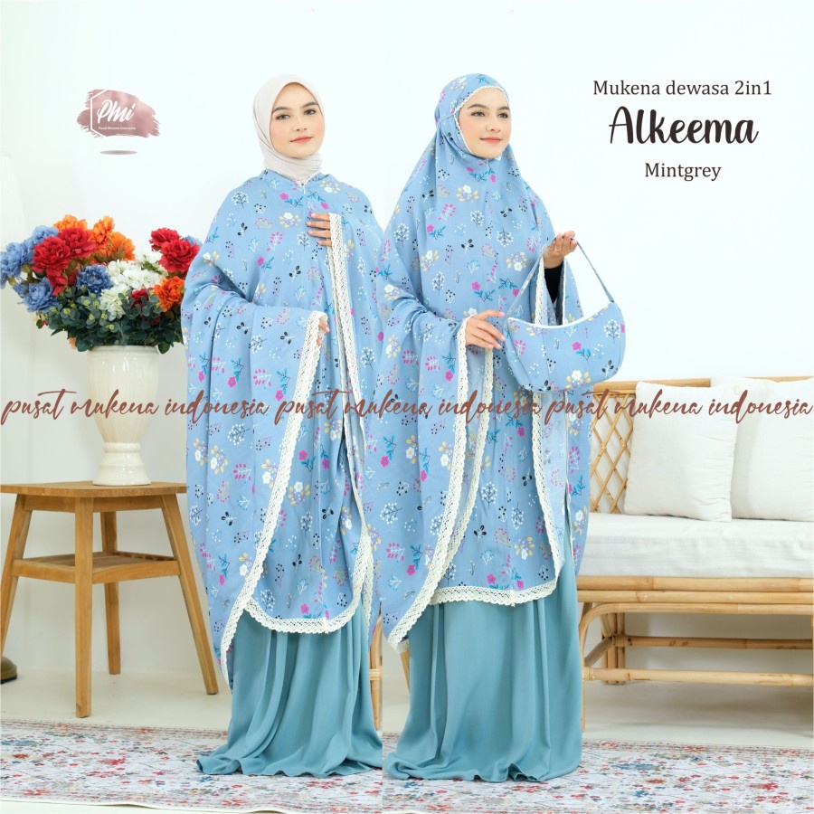 Mukena rayon 2 IN 1 Bisa Cod Motif parasut original A5H6 couple katun terusan kain bali khodijah rem