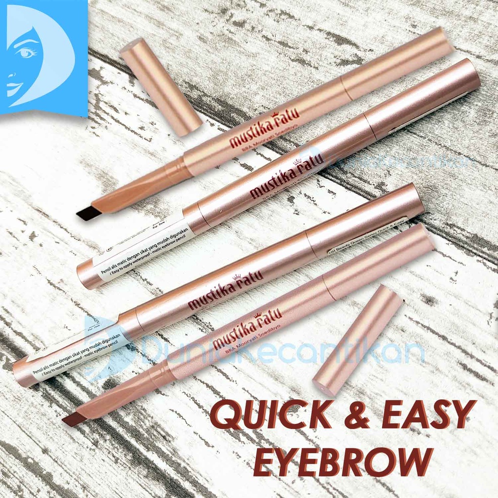 Beauty Queen Quick &amp; Easy Eyebrow Waterproof Pensil Alis Mustika Ratu Eye Brow Beauty Queen