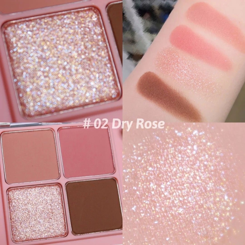 【COD】Eyeshadow Palette 4 Warna Shimmer Fruit Eyeshadow Palette Tahan Air Sweet Makeup Mata Kosmetik Alis Makeup Palet EyeshadowImport -CH