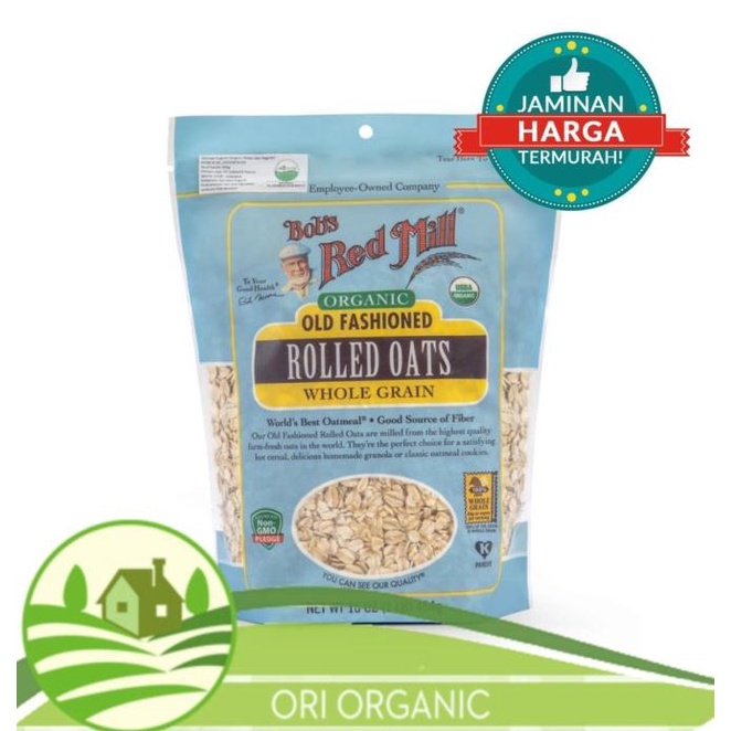 

Bobs Red Mill Organic Old Fashioned Rolled Oat 32Oz 907G Menu Sarapan