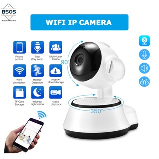 Ip Cam Camera CCTV Smart Kamera Q6 V380 Pro Wifi HD 720 P / Kamera Camera CCTV Wireless / CCTV。Kamera