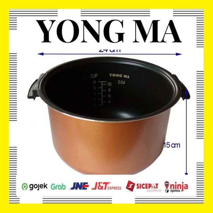 ~~~] Panci Teflon InnerPot Magic Com Yongma Gold Dengan Wing 2 Liter