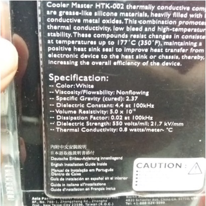 Cooler Master RPD Thermal Grease High Performance HTK-002