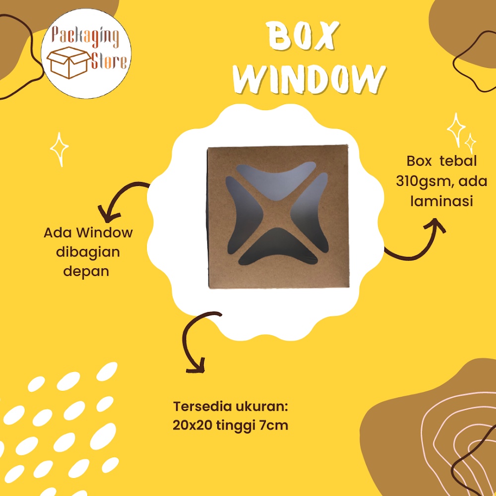 

BOX WINDOW / BOX 20X20 WINDOW/ BOX KRAFT WINDOW