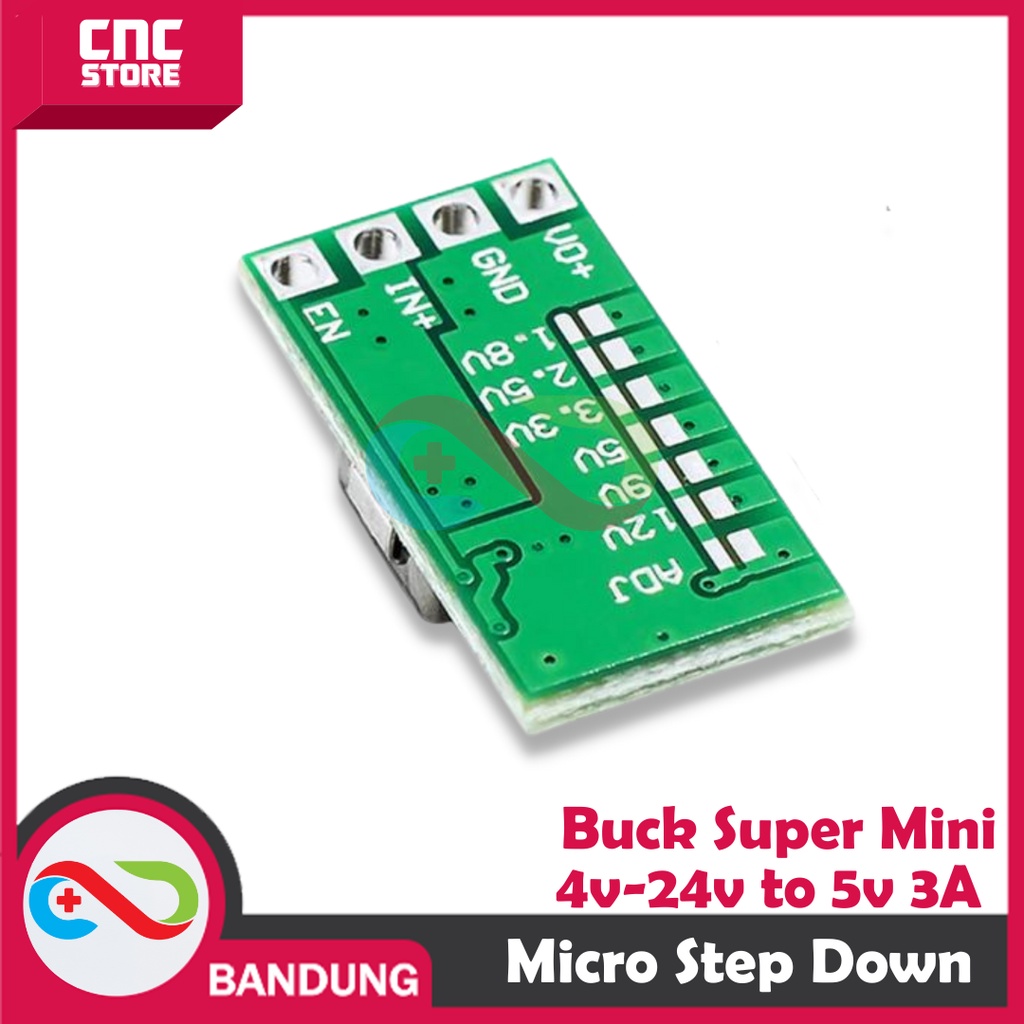 MICRO DC STEP DOWN 4V-24V TO 3.3V 5V 3A BUCK SUPER MINI