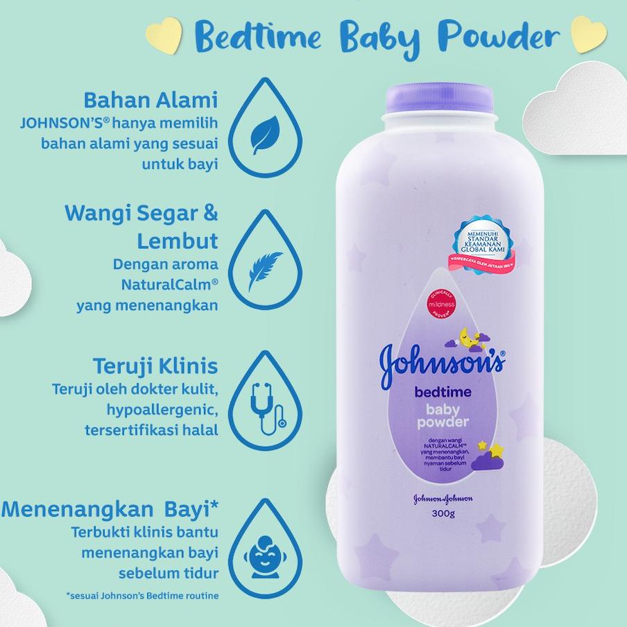 と JOHNSON'S Bedtime Baby Powder - Bedak Bayi 300gr ☣