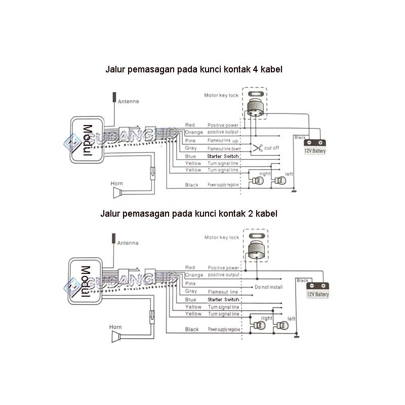 Alarm Motor Remote Start Silent Mode Khusus Injeksi Jeda Starter Delay