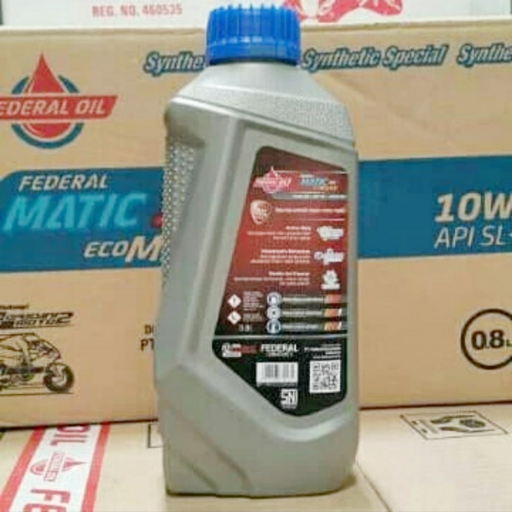 OLI MESIN MOTOR MATIC / SCOOTER FEDERAL MATIC 10W-30 ECO MAXX 800 ML