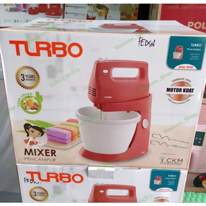 MIXER COM TURBO EHM9090 - MIXER MANGKUK TURBO - TURBO MIXER HAND EHM9090 - MIKSER TURBO - MIKSER MUR