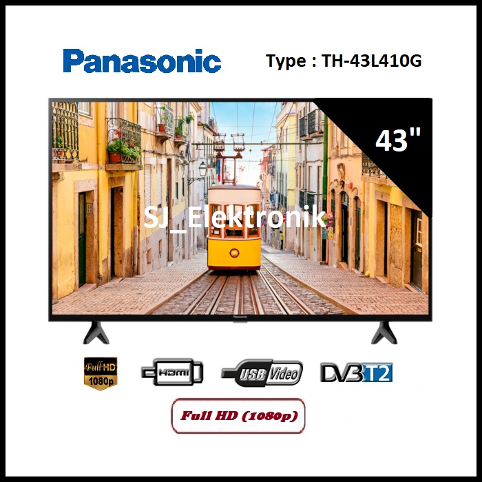 (KHUSUS LUAR KOTA) LED TV Panasonic 43 Inch TH-43L410G / 43L410G FullHD DVB-T2 HDMI USB
