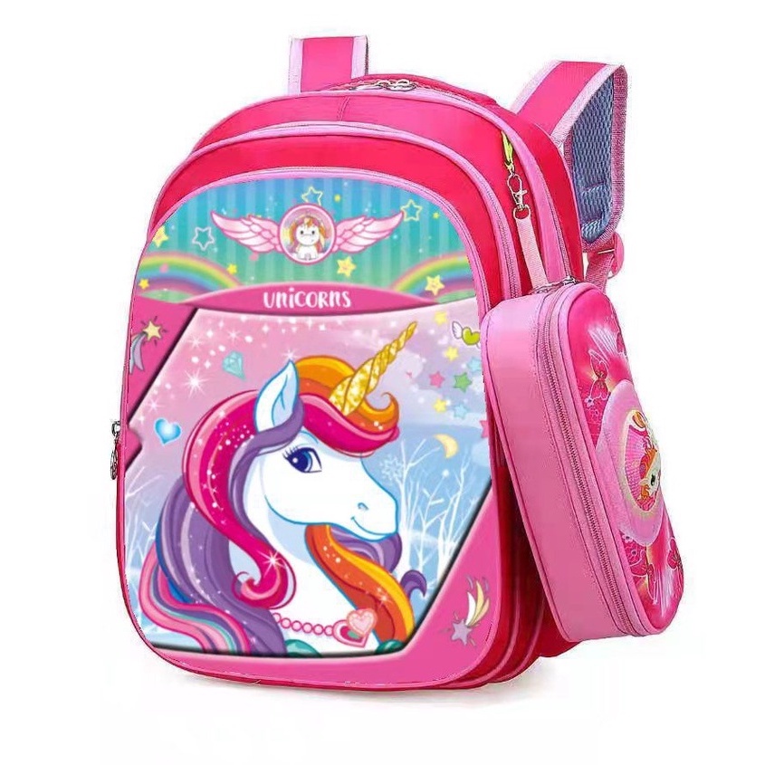 TERMURAH Tas Ransel Anak Sekolah SD Laki Laki &amp; Perempuan Timbul Ukuran Besar dan Luas IMPORT 00200-00205