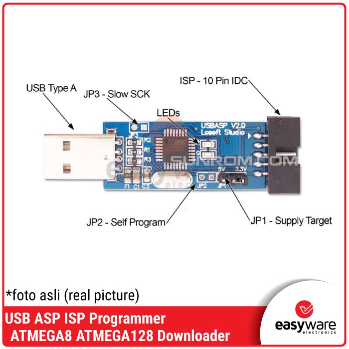 USBASP USBISP AVR Programmer USB ISP USB ASP ATMEGA8 ATMEGA128