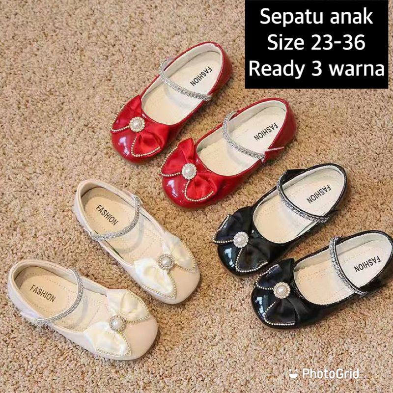 (LOLI-JKT) SP-550 SEPATU ANAK CEWEK PITA BERLIAN MARY JANE SIZE 23-36