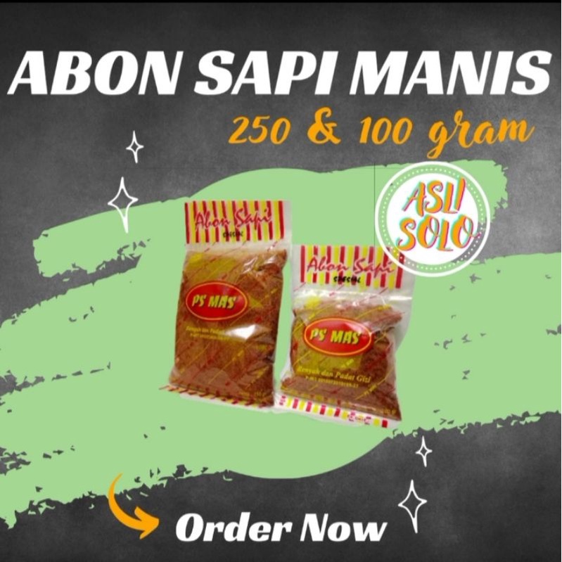 

Abon Sapi Manis PS Mas khas Solo (250 gram)