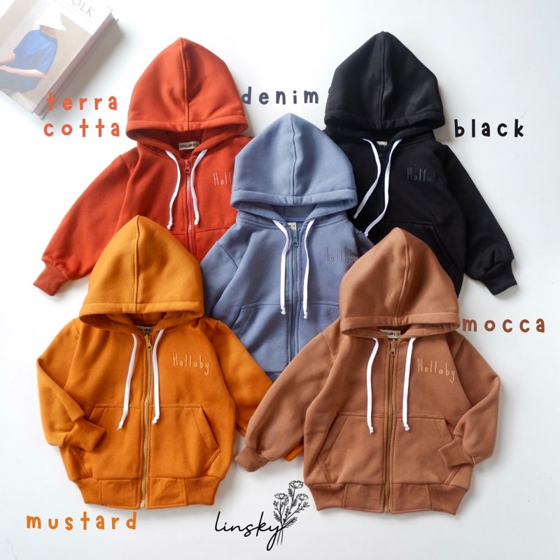 LINSKY BABY - Hoodie Zipper Hoodie Anak Unisex Hollaby