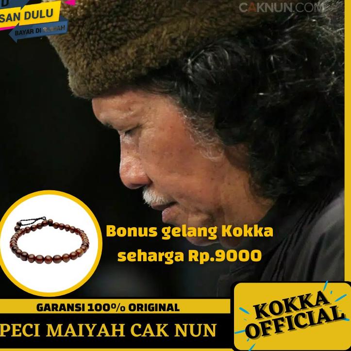 り Peci / Kopyah Maiyah Bulu Cak Nun Taliban Afganistan Turki Pakol Original Dewasa Free Gelang Kokka