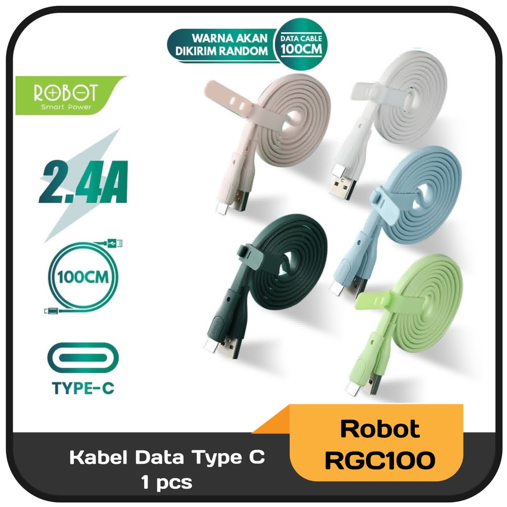 Kabel data Type C Robot RGC100 2,4A Fast charging per pc