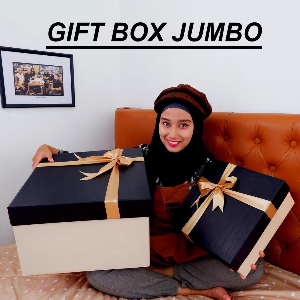 

[S(48 ☎) Gift Box Jumbo / Kotak Kado / jumbo 43x31cm / Packaging Hadiah / Hampers Box / Unik Goni Aestetic trending