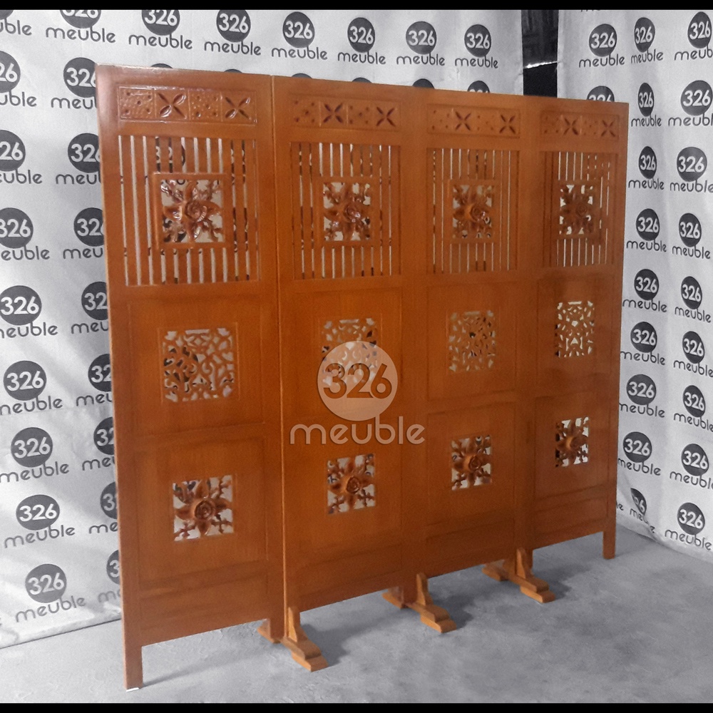 Sekat Ruangan Jati Mebel Jepara - Sketsel Lipat - Sketsel Ukiran Jati