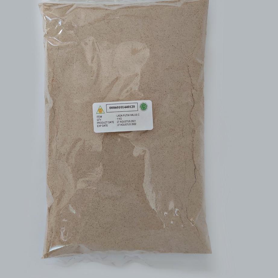 

[KODE P0GB7] Lada Putih Bubuk Ekonomis Kemasan 1 Kg Meriah