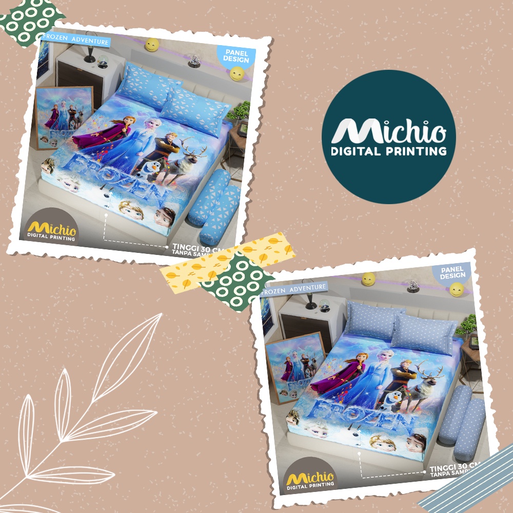 Michio Digital Printing Sprei Uk 160/180 T 30 - Frozen Adventure