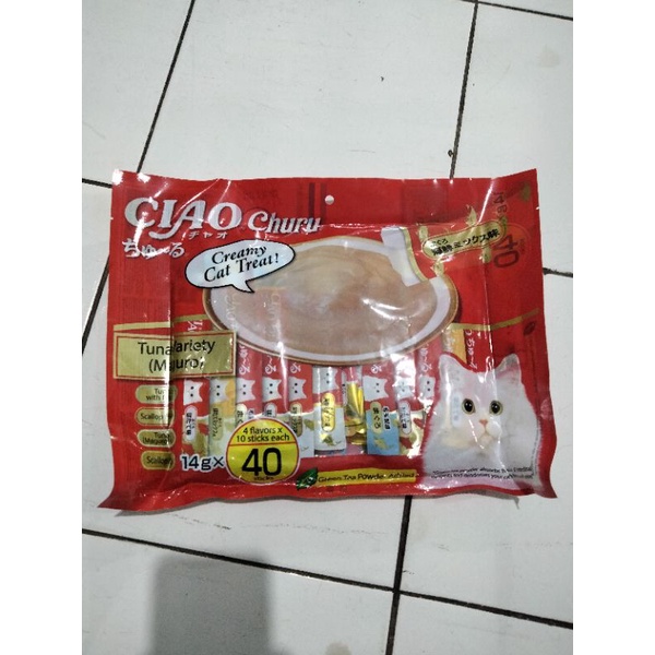 Ciao Churu snack Kucing / Cemilan Kucing Ci Ao 1 pak isi 40 liquid / 10 x 4 Rasa