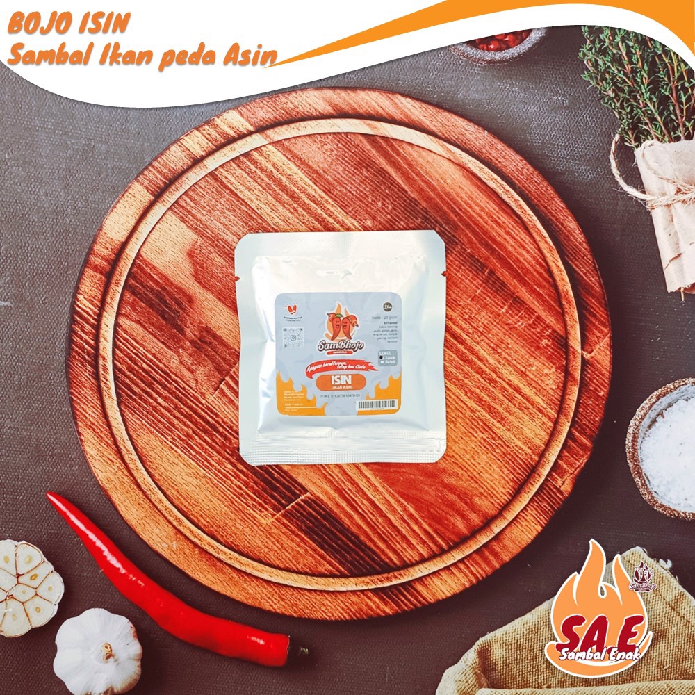 

Sambal Enak Sambal Ikan Asin (Bojo ISIN) - Sambal Ikan Peda - Kemasan Sachet 20gr