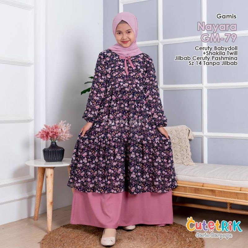 CUTETRIK Gamis Anak dan Remaja Gamis Naraya GM-79