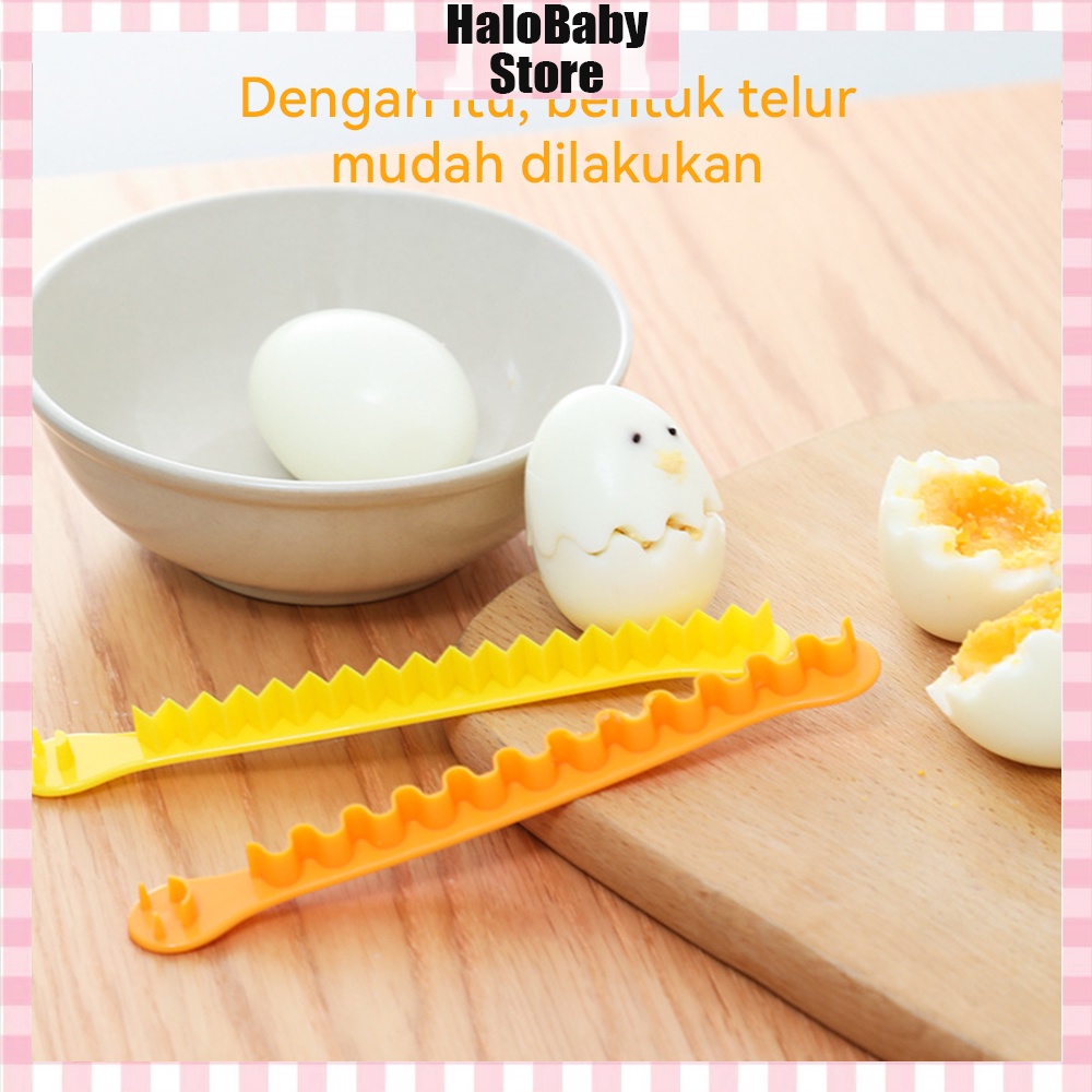 Halo Baby 2 Pcs Pemotong Telur Rebusset/ Cetakan telur Alat Pemotong Aksesoris Bento Bekal Anak