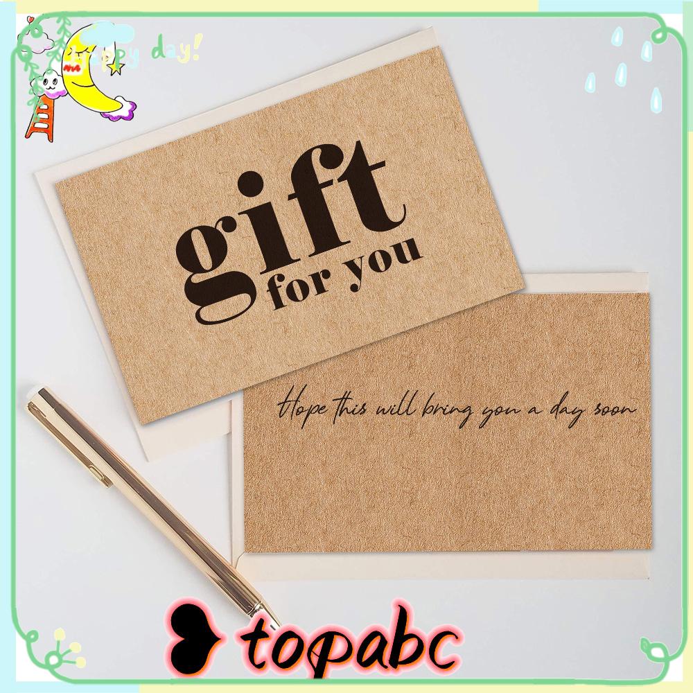 Top 30PCS/Pack &quot;Gift For You&quot; Cardstock Kartu Ucapan Handmade Ecer Online Bisnis Kecil