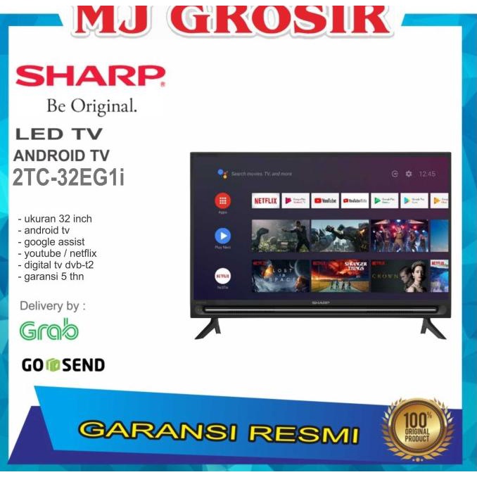 LED TV SHARP ANDROID 32 INCH USB MOVIE HD HDMI DIGITAL