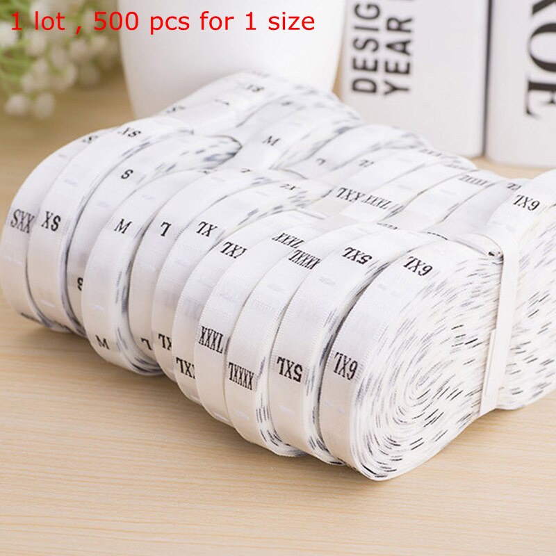 Label ukuran 500 pcs | label size woven | label ukuran jahit bordir | label size kaos
