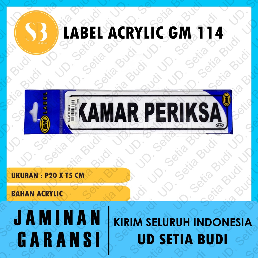 Label GM Kecil Kamar Periksa LK 114