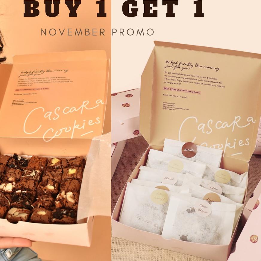 

READY ✅Cascara Cookies - Promo Buy 1 Fudge Brownies Get 1 pc Soft Cookies|SQ7