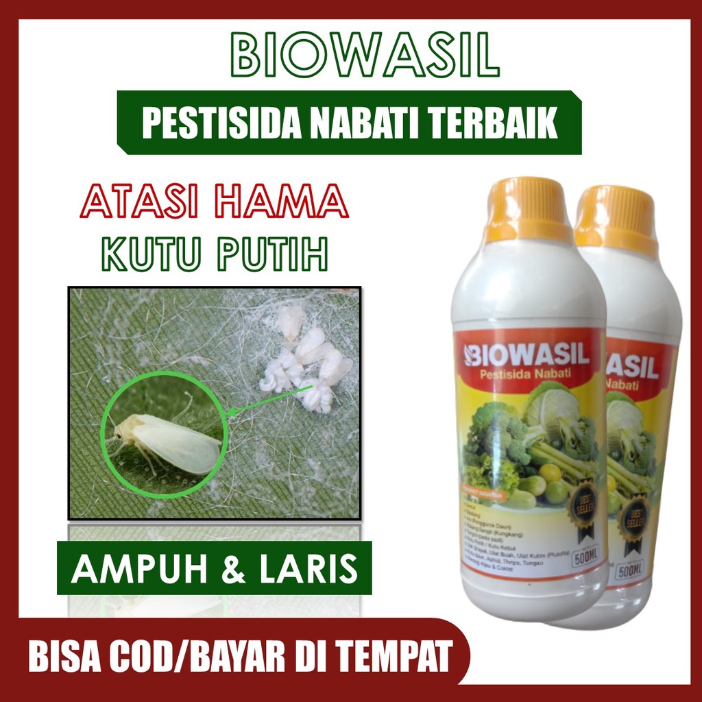 BIOWASIL 500 ML Pupuk Pestisida Nabati Anti Hama Kutu Putih (Kutu Kebul) pada Cabe, Tomat, Anggur, j