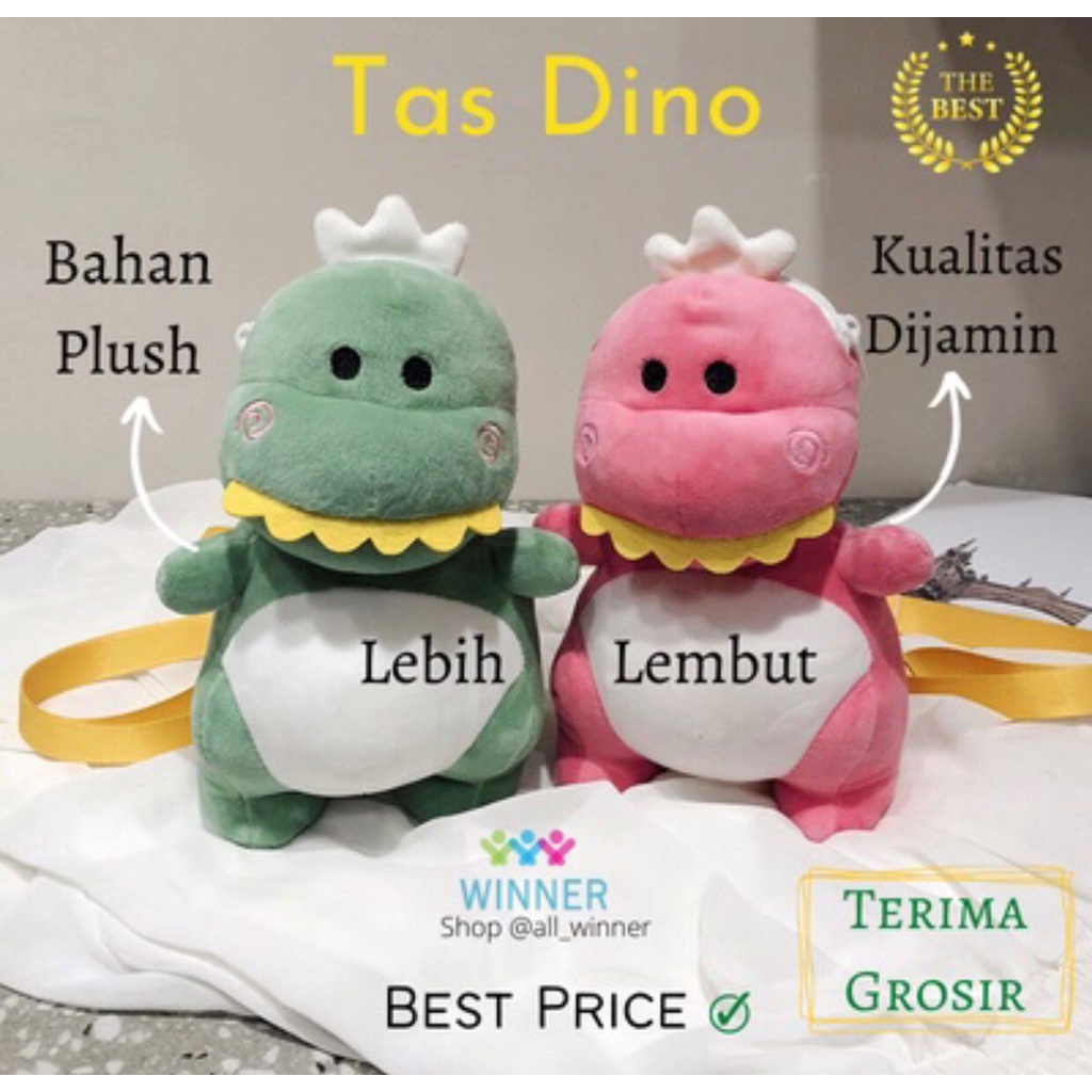 Frre Diskon TAS DINOSAURUS Boneka SELEMPANG Kartun BAHAN PLUSH Bag TAS DINO Jepang Korea Hadiah LUCU WANITA CEWE