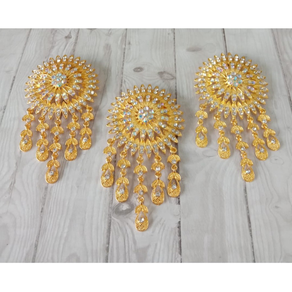 Bros Kebaya Etnik Bross Mewah Hijab Kutubaru Aksesoris Mewah Tokopelanginicer/Bros Pesta