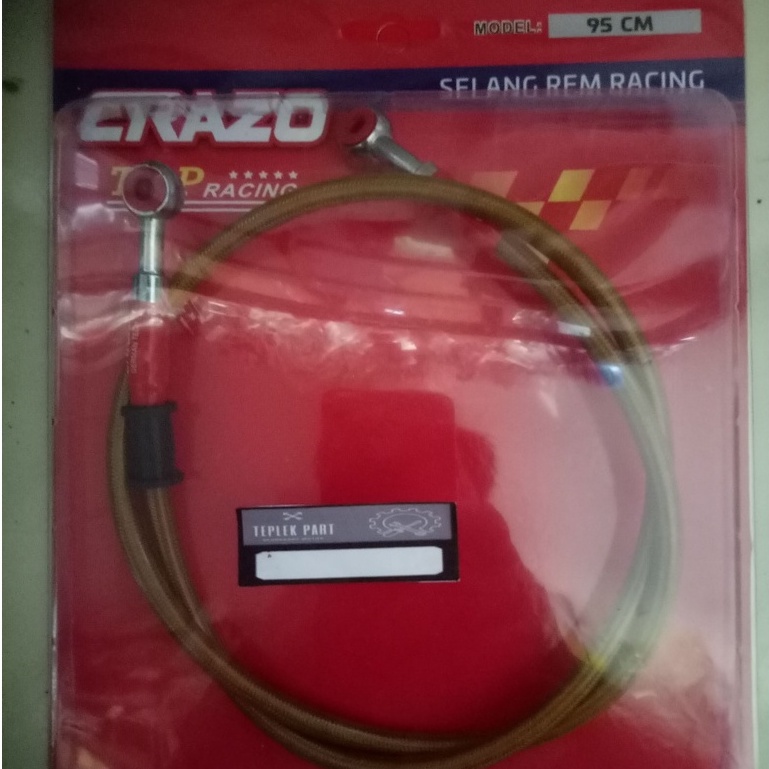 CRAZO/Selang Rem 95cm/Selang Rem Cakram Depan Supra X Lama Beat Mio Revo Absolute/Selang Rem Depan S