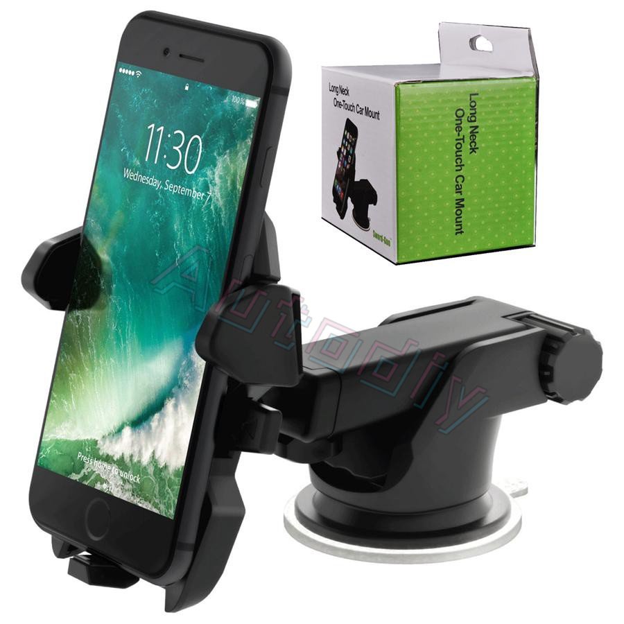 Aksesoris Holder Handphone Mobil Long Neck One - Touch Car Mount Tablet/Holder Hp Dudukan Kendaraan