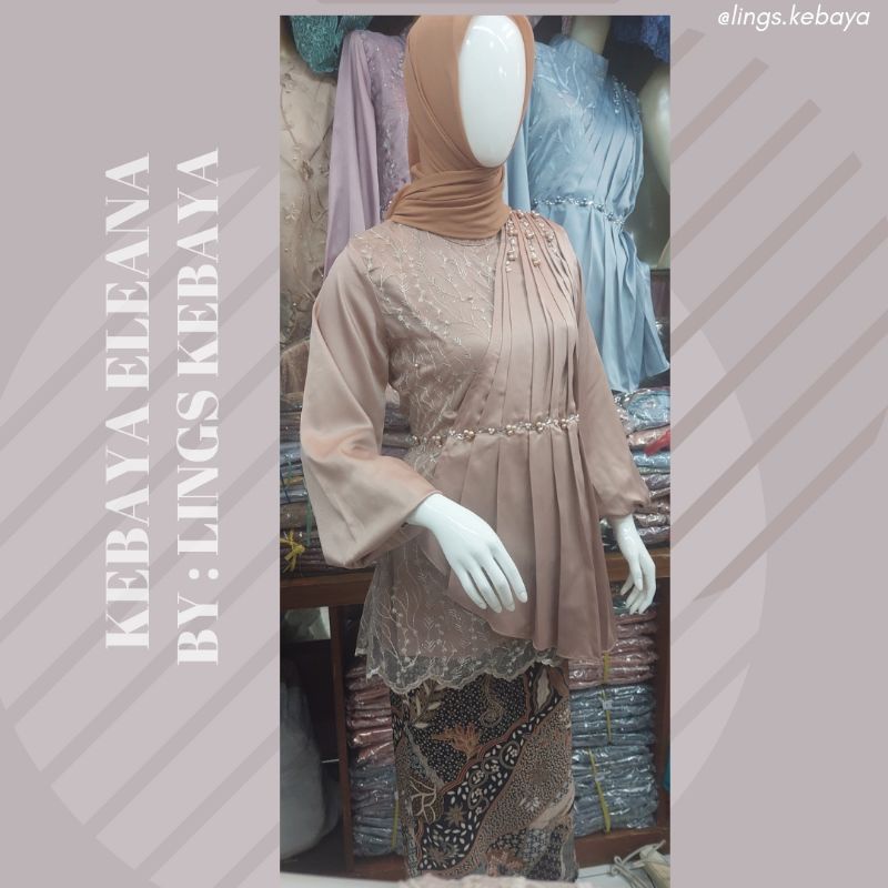 Kebaya Modern Wisuda Kondangan Lamaran / Sage Green Mauve Taro Nude Milo Pink Rosegold Ice Blue Denim