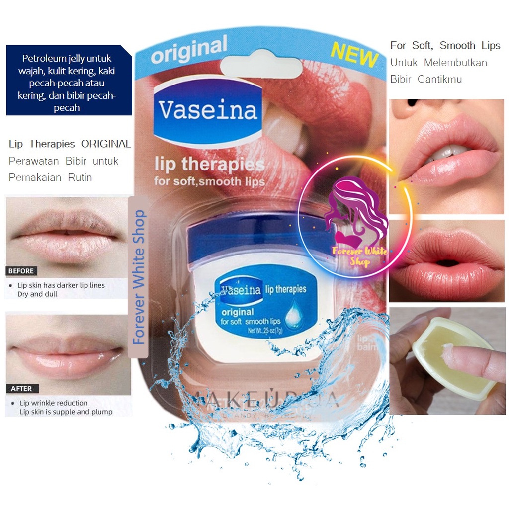 COD - Termurah  Lip Therapy Petroleum Jelly USA / Lipbalm Pelembab Bibir Pemerah Bibir Pink Korea / 