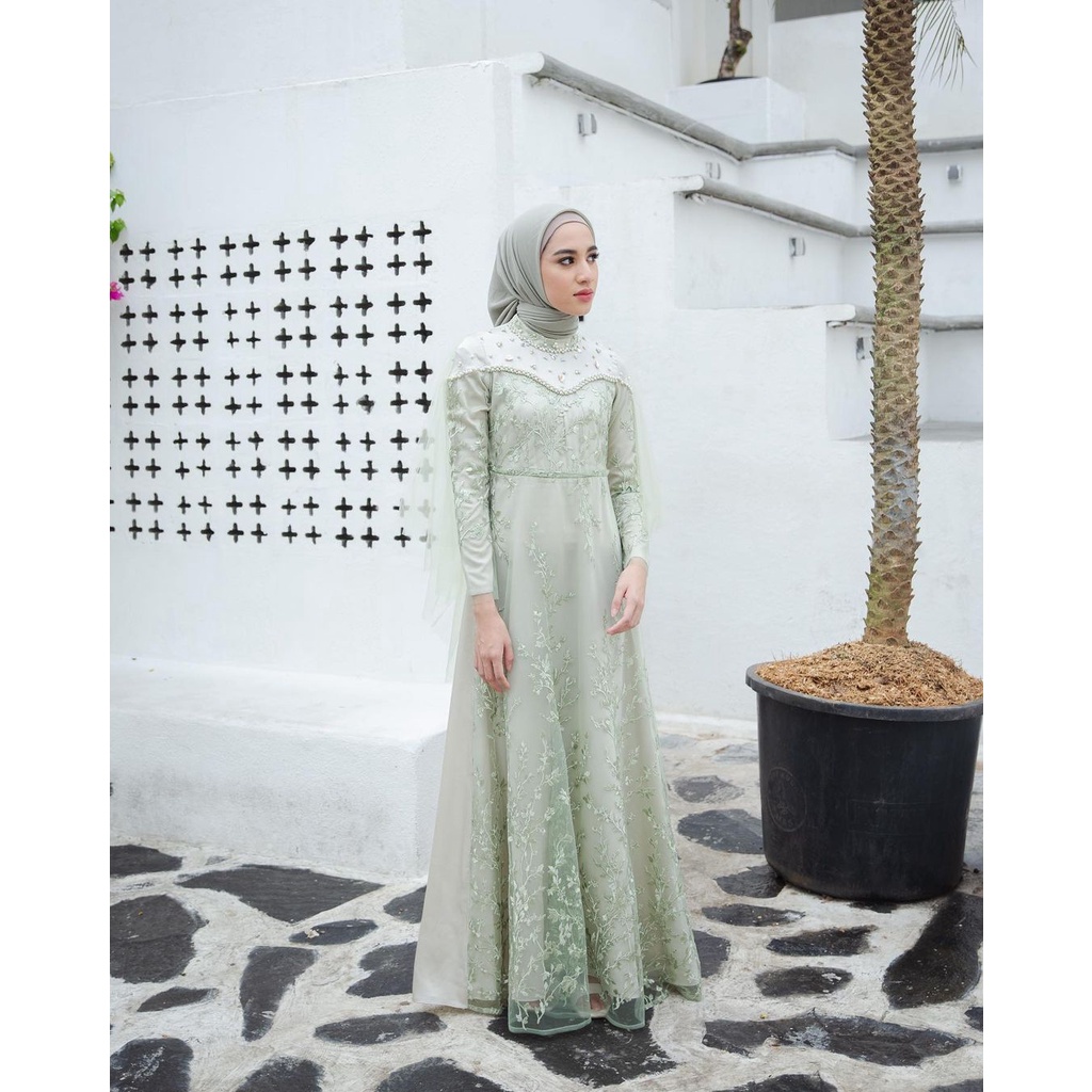 Simple &amp; Elegant Kalista Dress Kondangan Tulle Mutiara mix Tutu