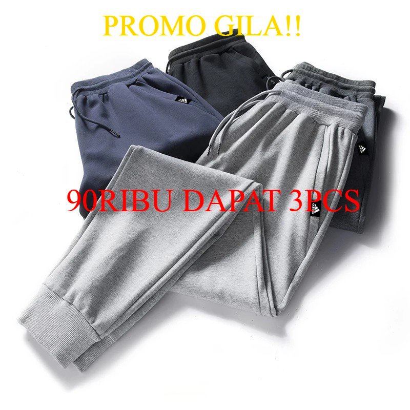 PAKET HEMAT 90RB DAPAT 3PCS DAPAT 3 PCS// CELANA TRAINING JOGGER PANJANG PRIA DEWASA PREMIUM//CELANA TRAINING OLAHRAGA PANJANG PRIA PRIA&amp;WANITA BAHAN BABYTERRY TERMURAH//CELANA JOGGER PRIA&amp;WANITA TERLARIS//CELANA TRAINING OLAHRAGA TERLARIS SIZE 27-38