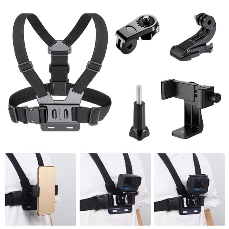 【COD】5PCS/Set Body Chest Strap Tali Dada /Chest Strap Tali Dada Handphone &amp; Kamera Mount Body Belt Holder Clip